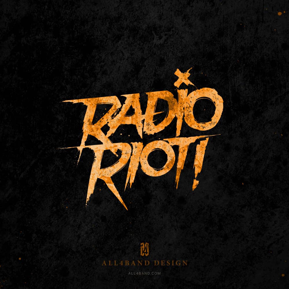 Punk rock band logo design for Radio Riot!