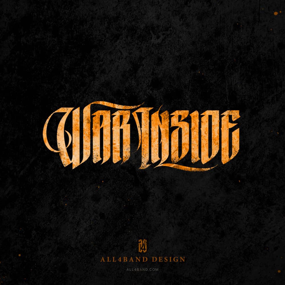 Metalcore band logo design for War Inside