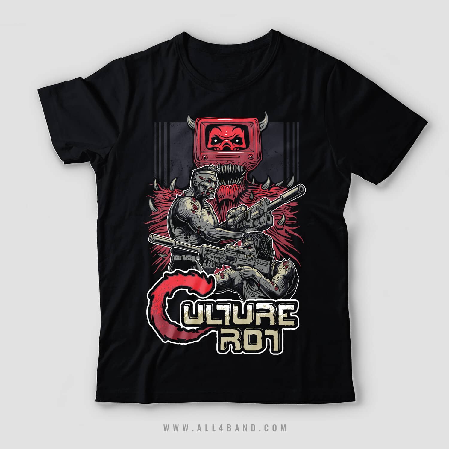 Metalcore band shirt design for Culture Rot