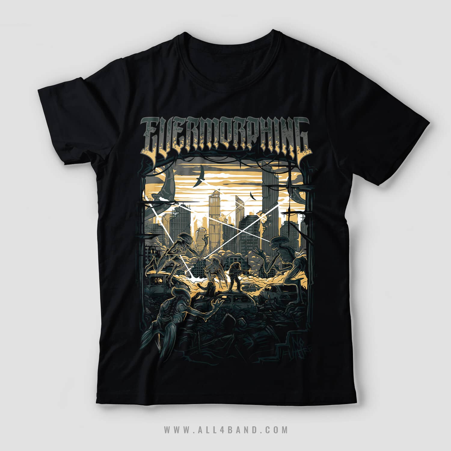 Metalcore band shirt design for Evermorphing