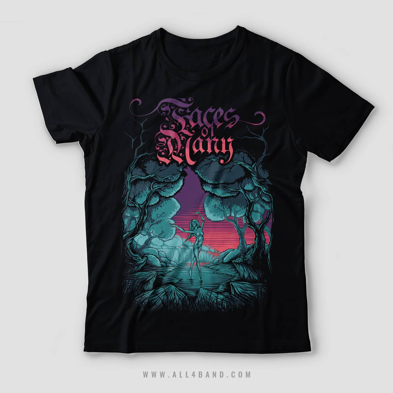 Progressive metal band shirt design for Faces Of Many