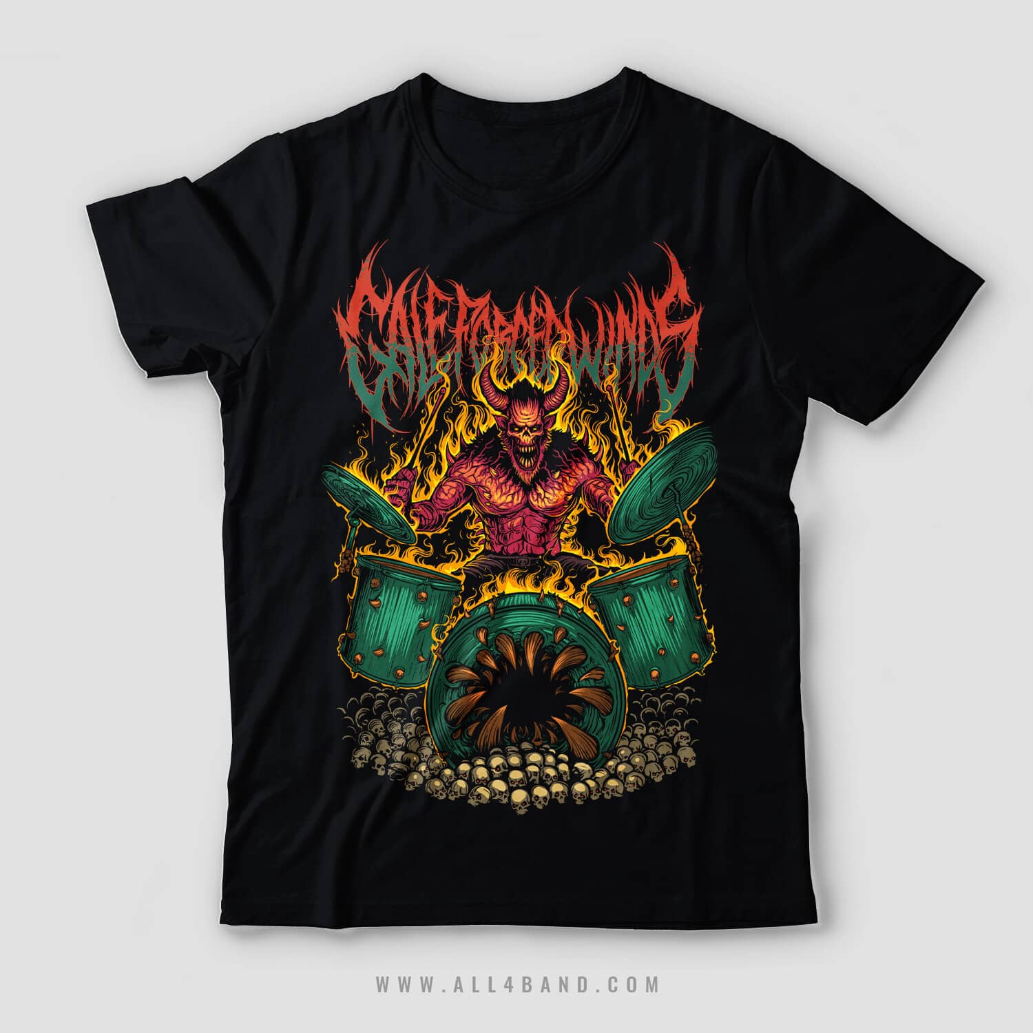 Deathcore band shirt design for Gale Forced Winds