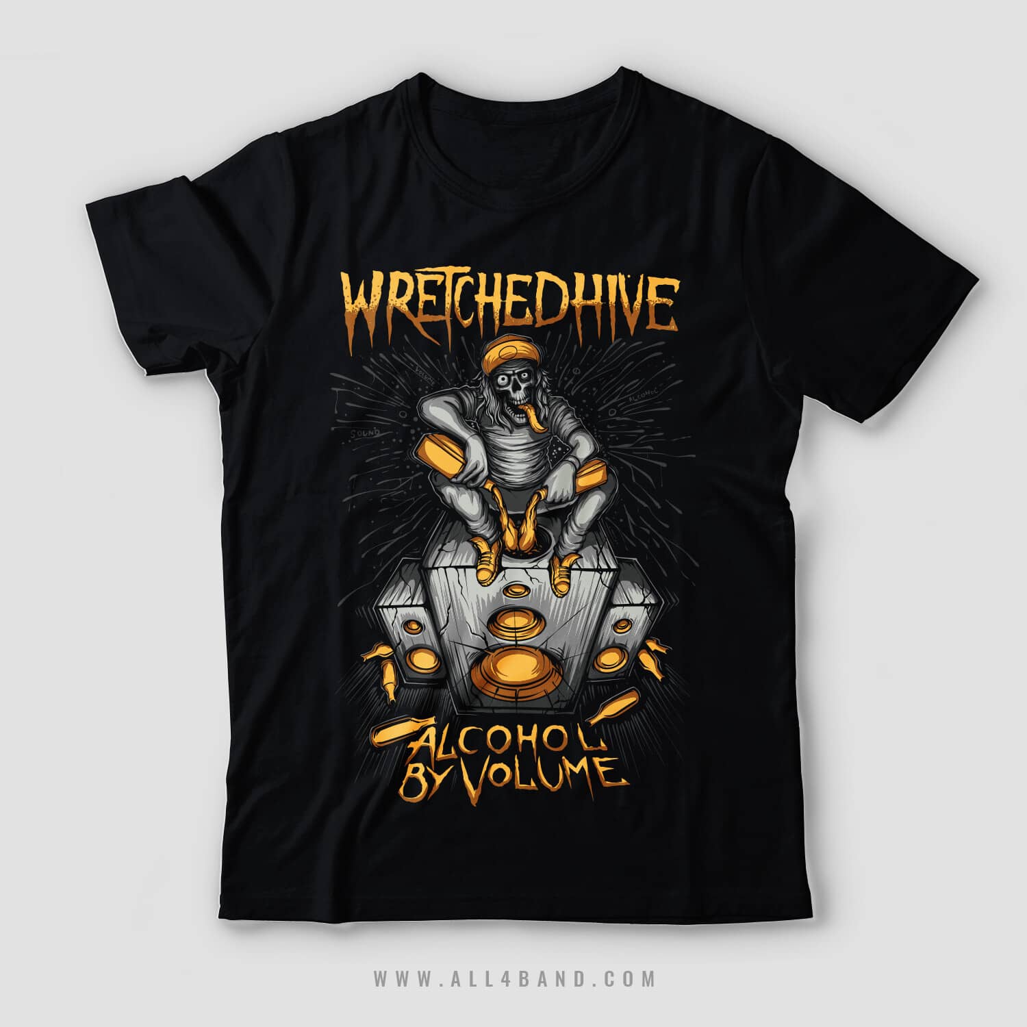 Punk rock band shirt design for Wretched Hive