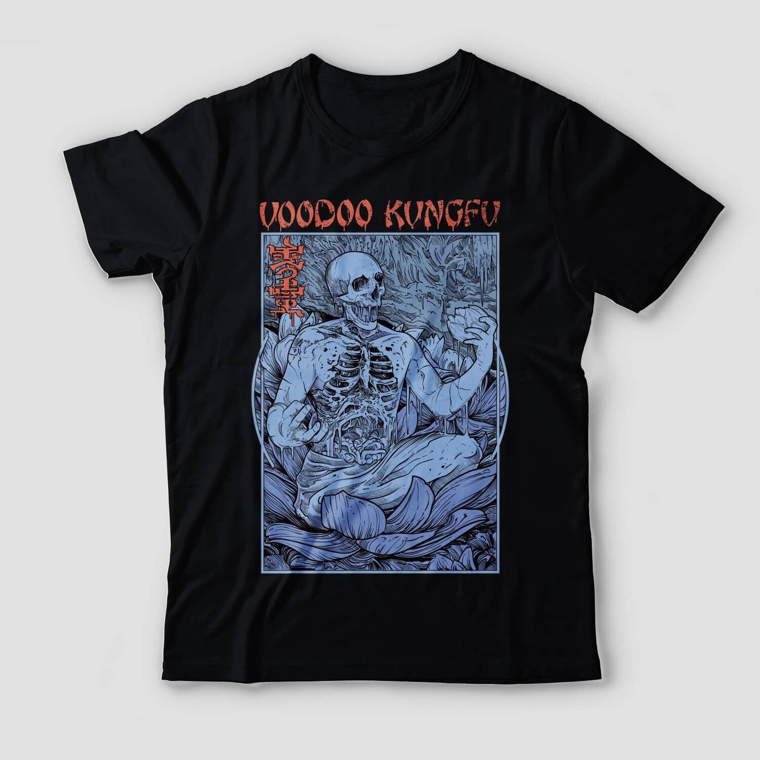 Metal band shirt design for Voodoo Kungfu