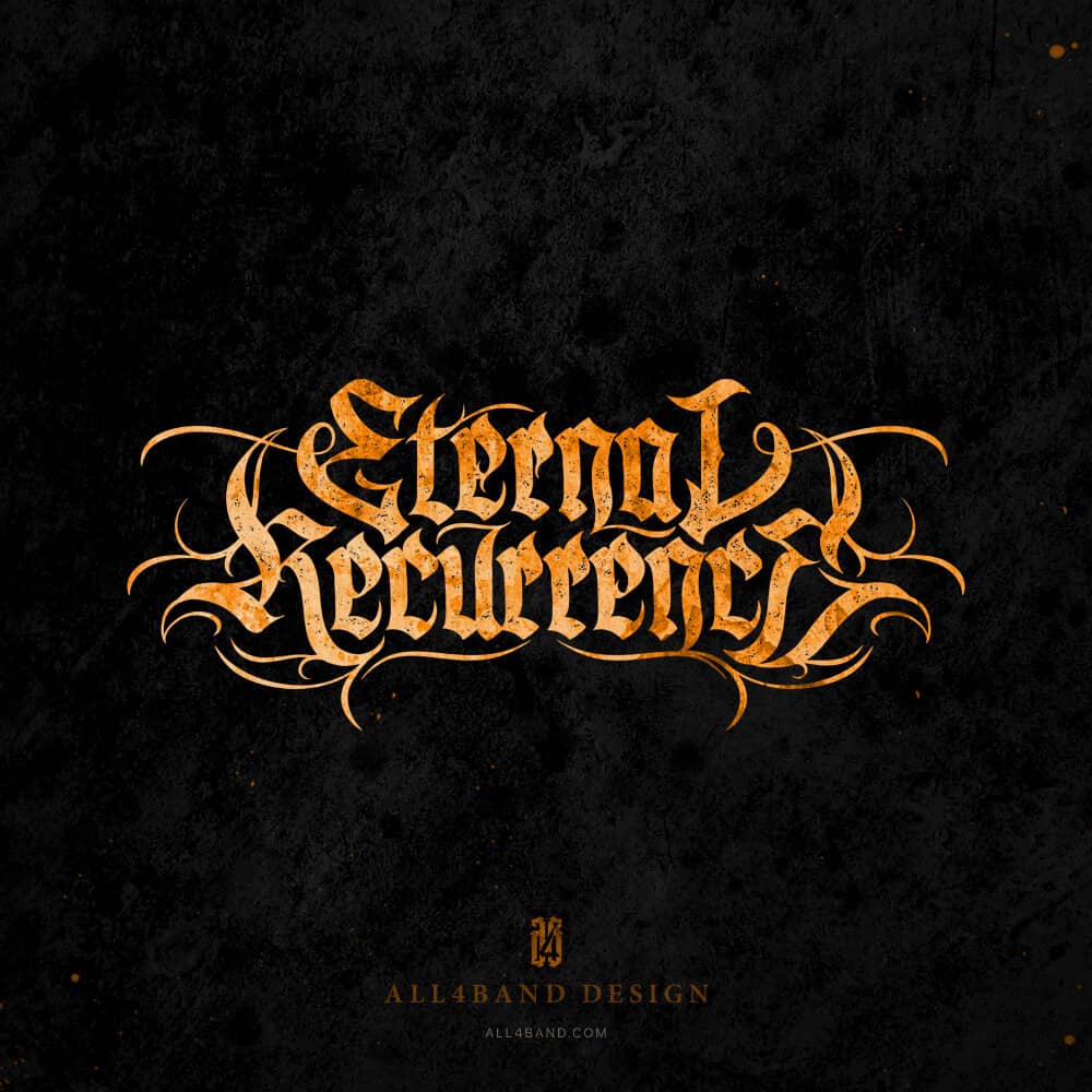 Progressive metal band logo design for Eternal Recurrence