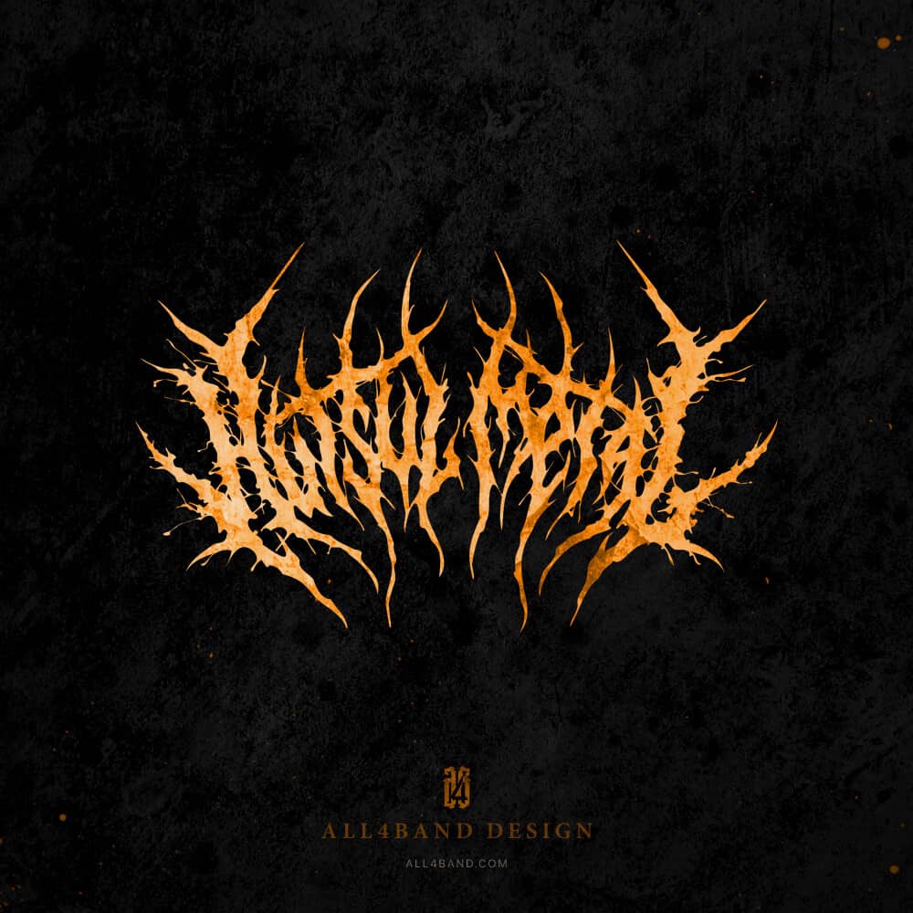 Black metal lettering logo Hutsul Metal