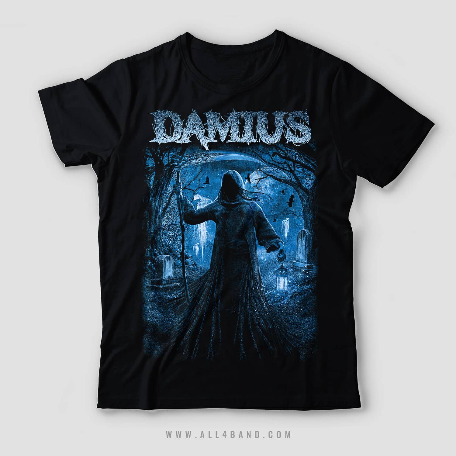 Metal band shirt design for Damius
