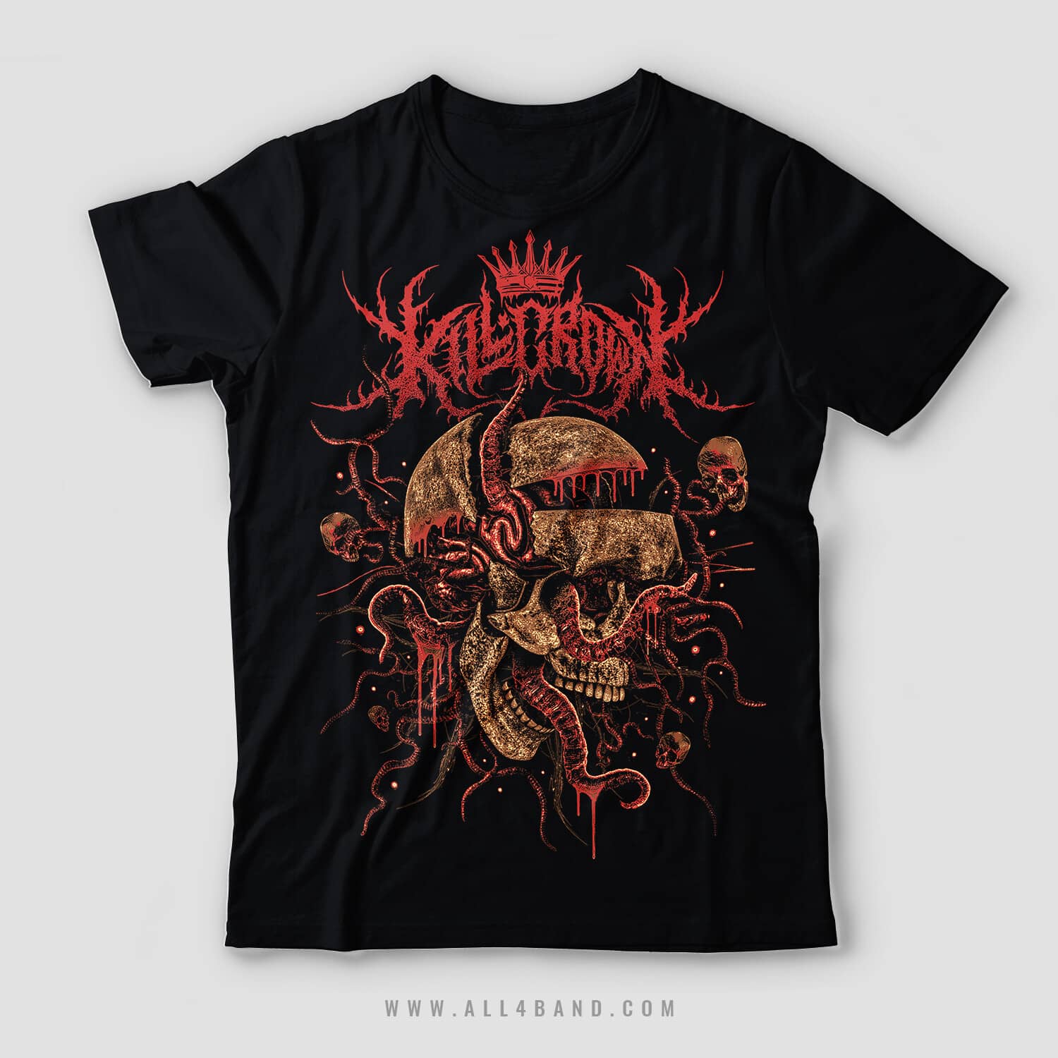 Metal band shirt design for Killcrown