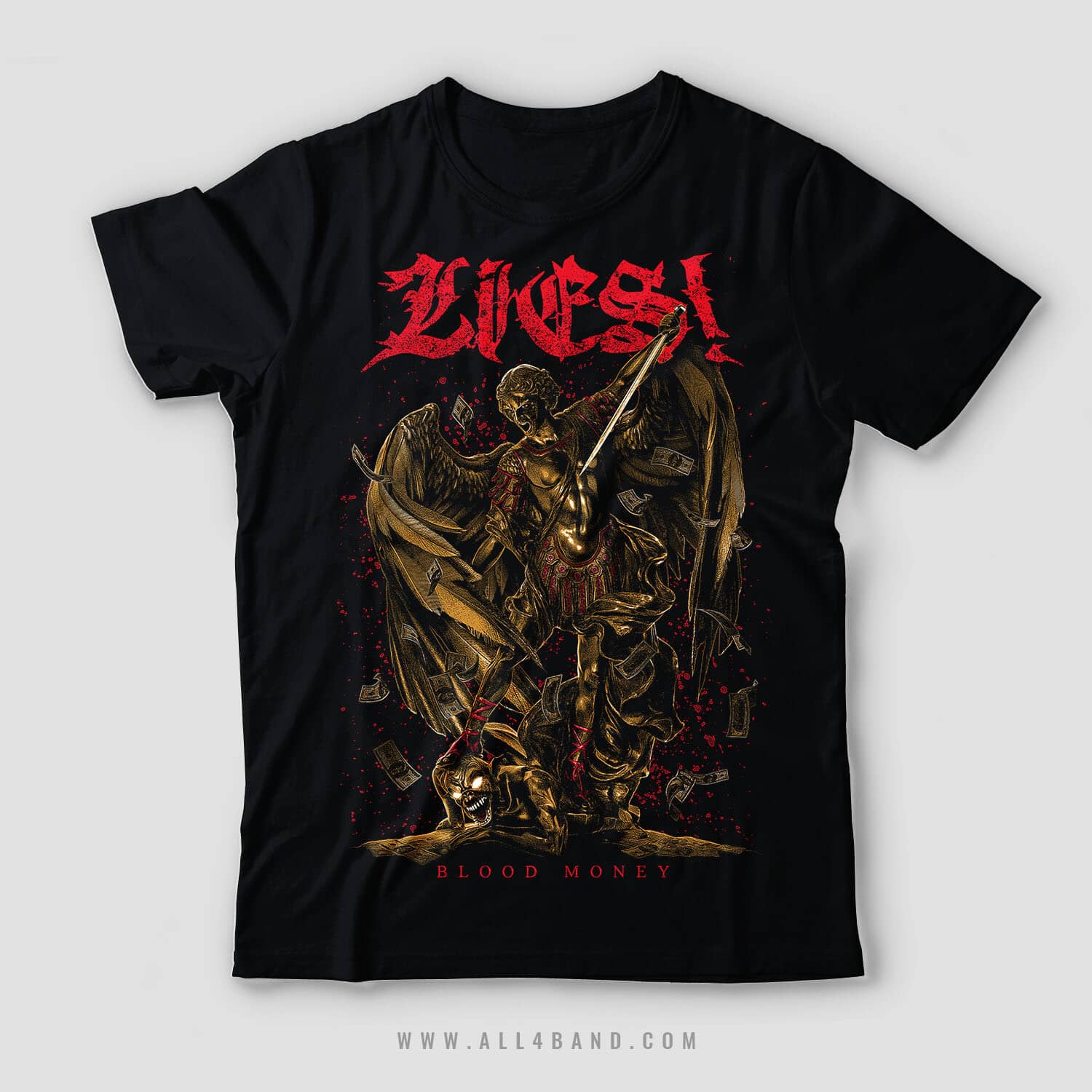 Metalcore band shirt design for Lies!