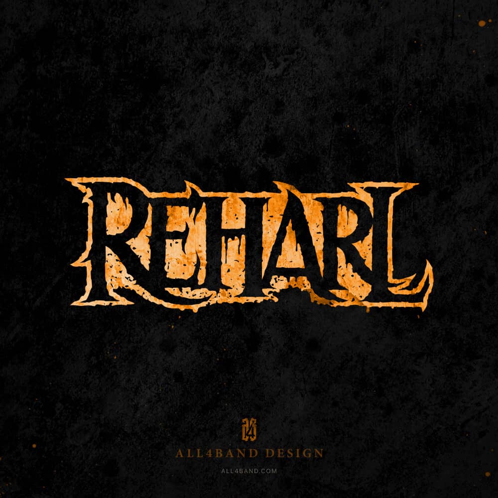 Doom metal band logo design for Reharl