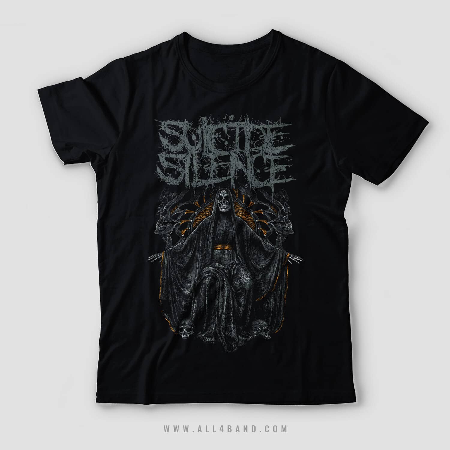 Deathcore band shirt design for Suicide Silence