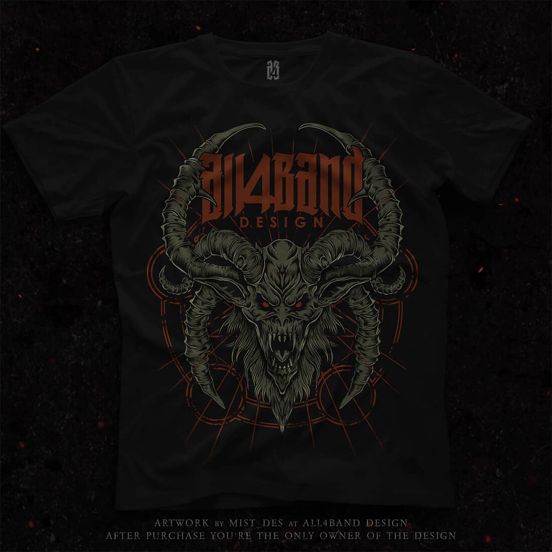 Six-horned demon, #891 Shirt design 'Six-horned demon'